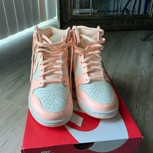 Pink high top dunks